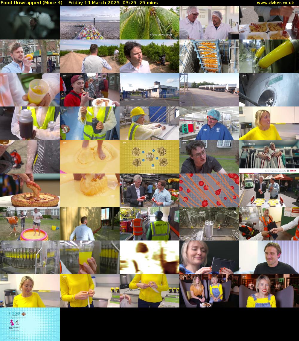 Food Unwrapped (More 4) Friday 14 March 2025 03:25 - 03:50