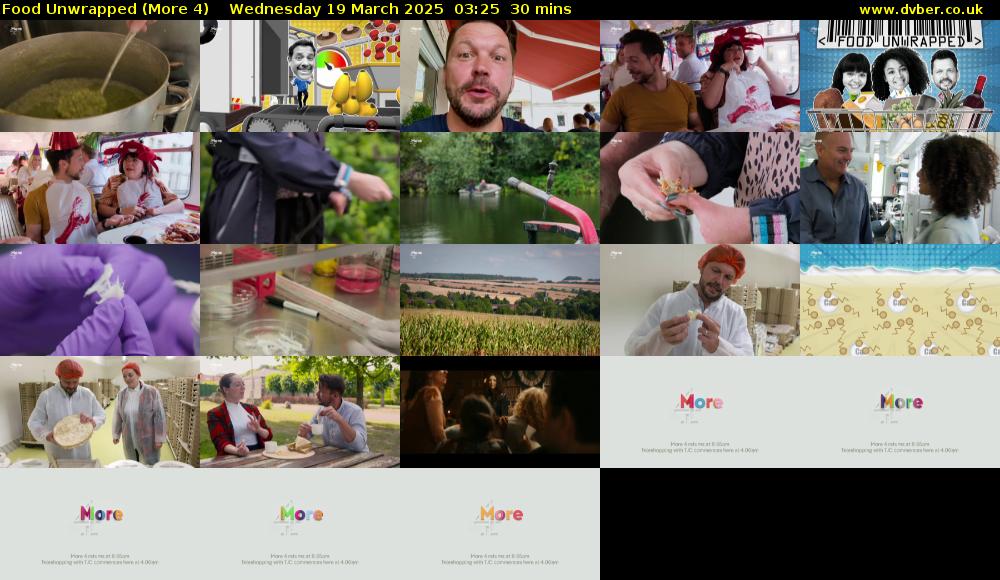 Food Unwrapped (More 4) Wednesday 19 March 2025 03:25 - 03:55