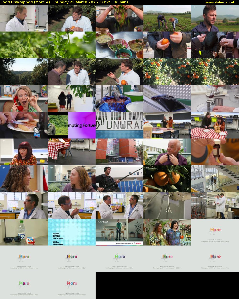 Food Unwrapped (More 4) Sunday 23 March 2025 03:25 - 03:55