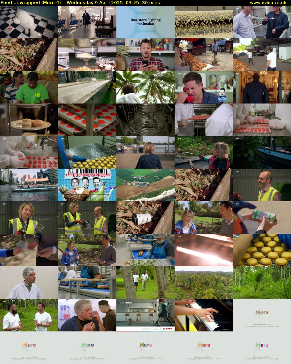 Food Unwrapped (More 4) Wednesday 9 April 2025 03:25 - 03:55