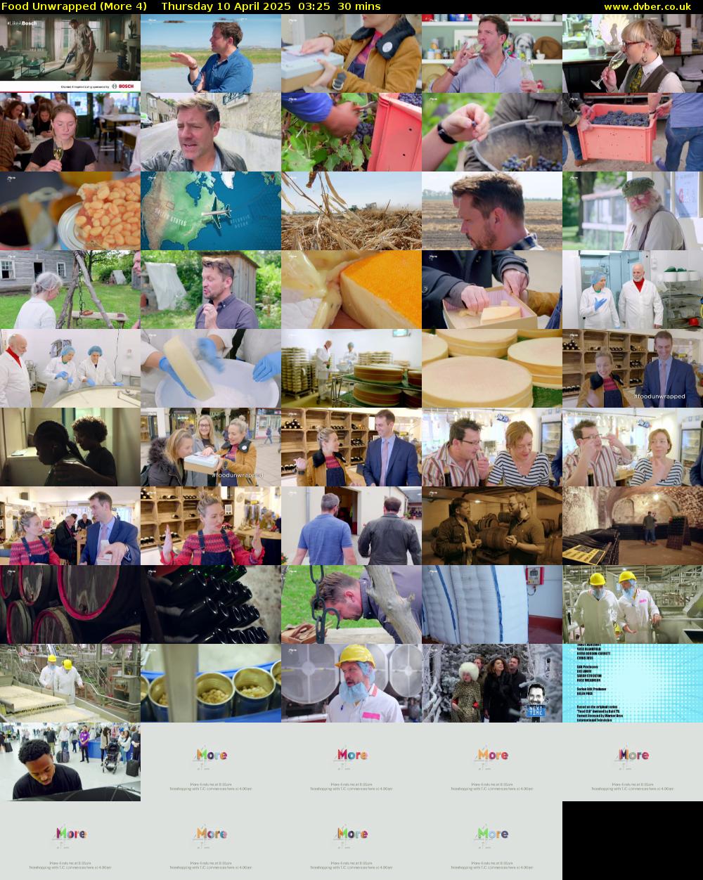 Food Unwrapped (More 4) Thursday 10 April 2025 03:25 - 03:55