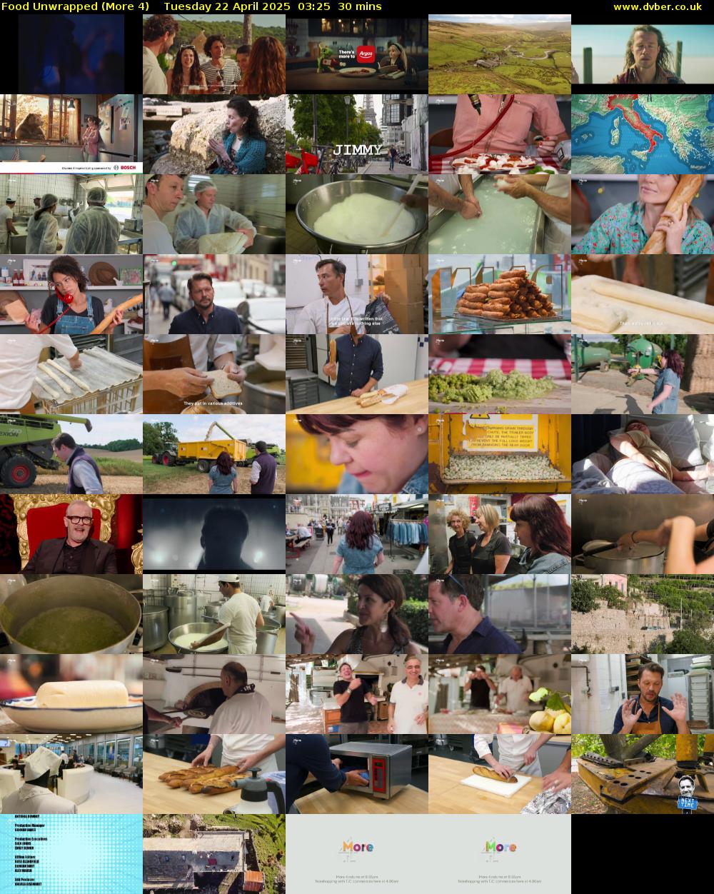 Food Unwrapped (More 4) Tuesday 22 April 2025 03:25 - 03:55