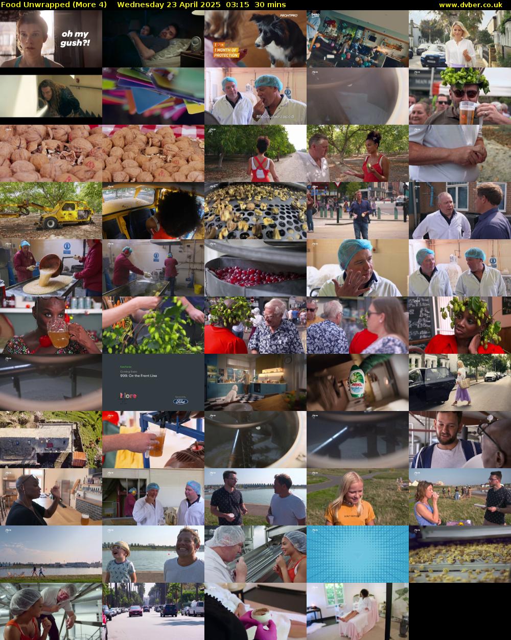Food Unwrapped (More 4) Wednesday 23 April 2025 03:15 - 03:45