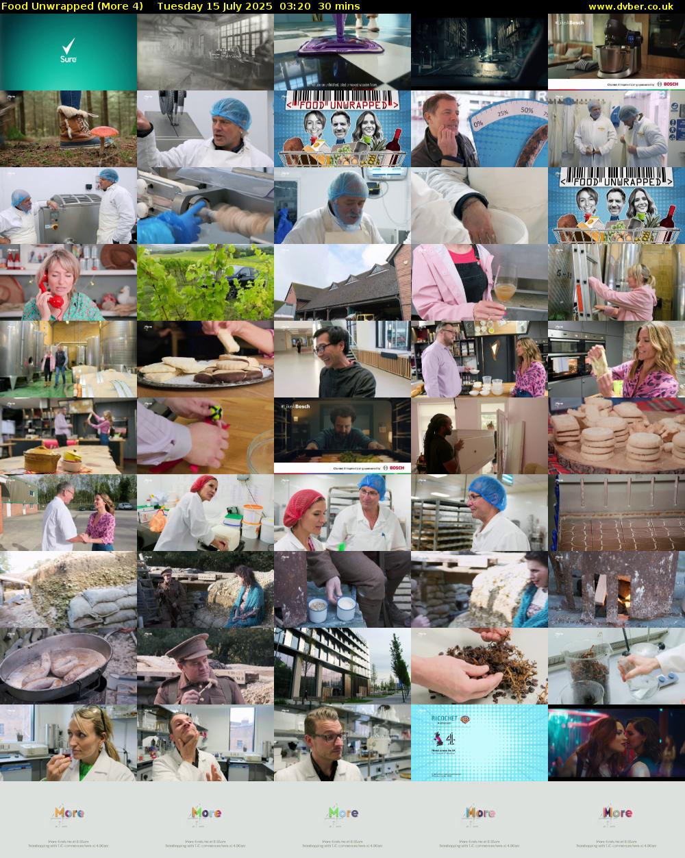 Food Unwrapped (More 4) Tuesday 15 July 2025 03:20 - 03:50