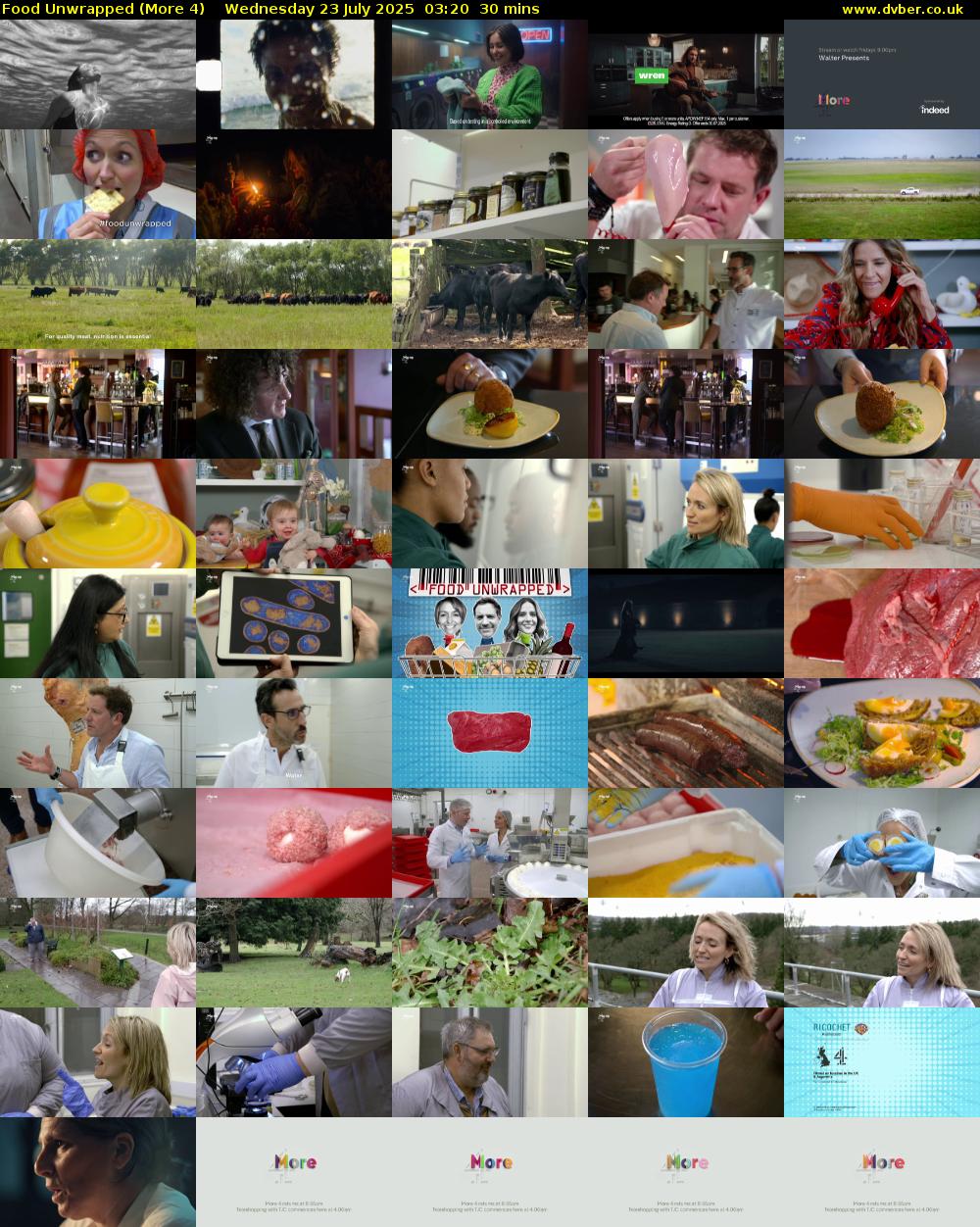 Food Unwrapped (More 4) Wednesday 23 July 2025 03:20 - 03:50