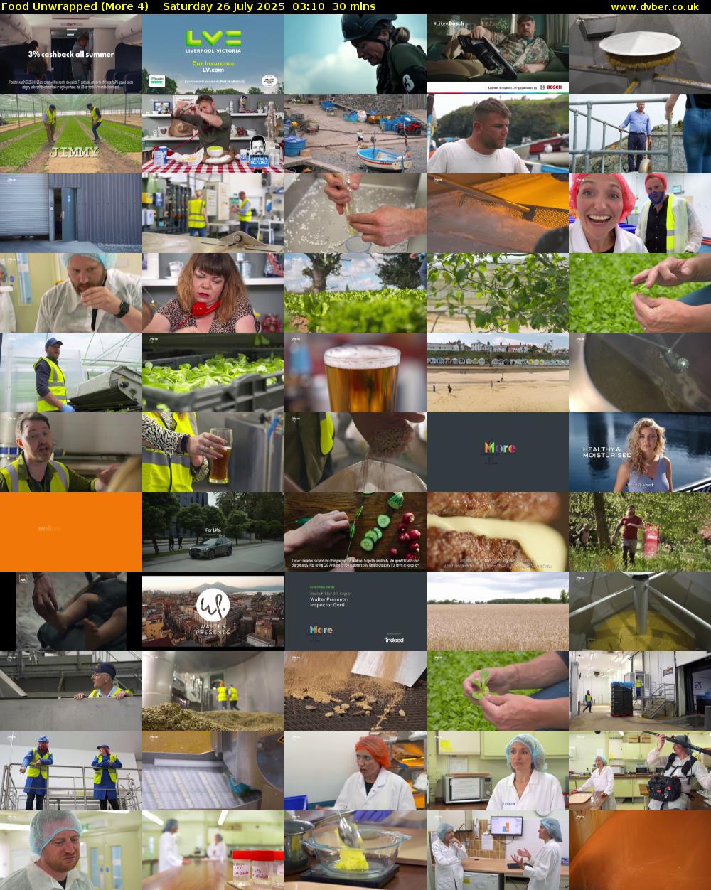Food Unwrapped (More 4) Saturday 26 July 2025 03:10 - 03:40