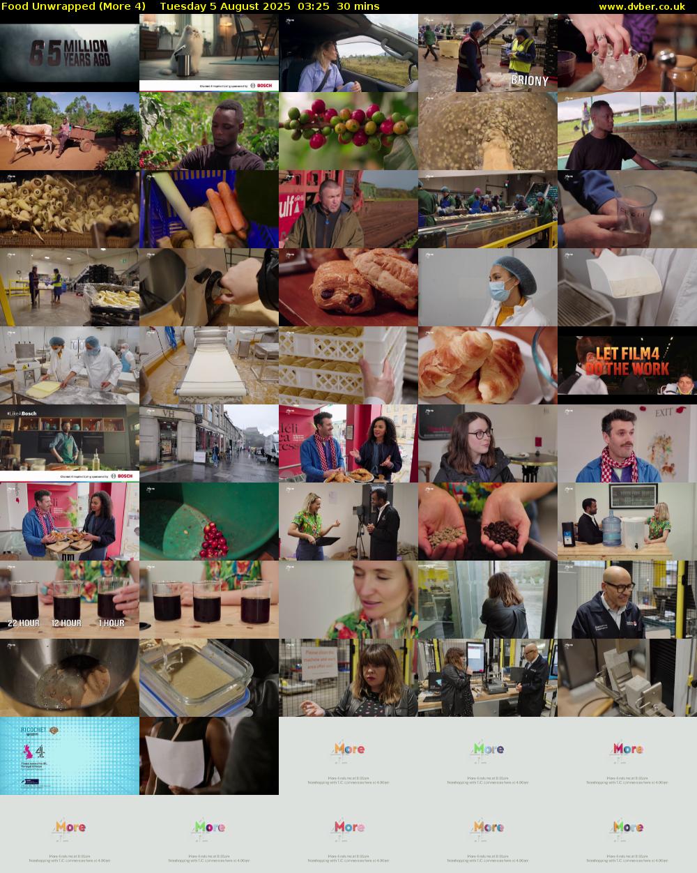 Food Unwrapped (More 4) Tuesday 5 August 2025 03:25 - 03:55