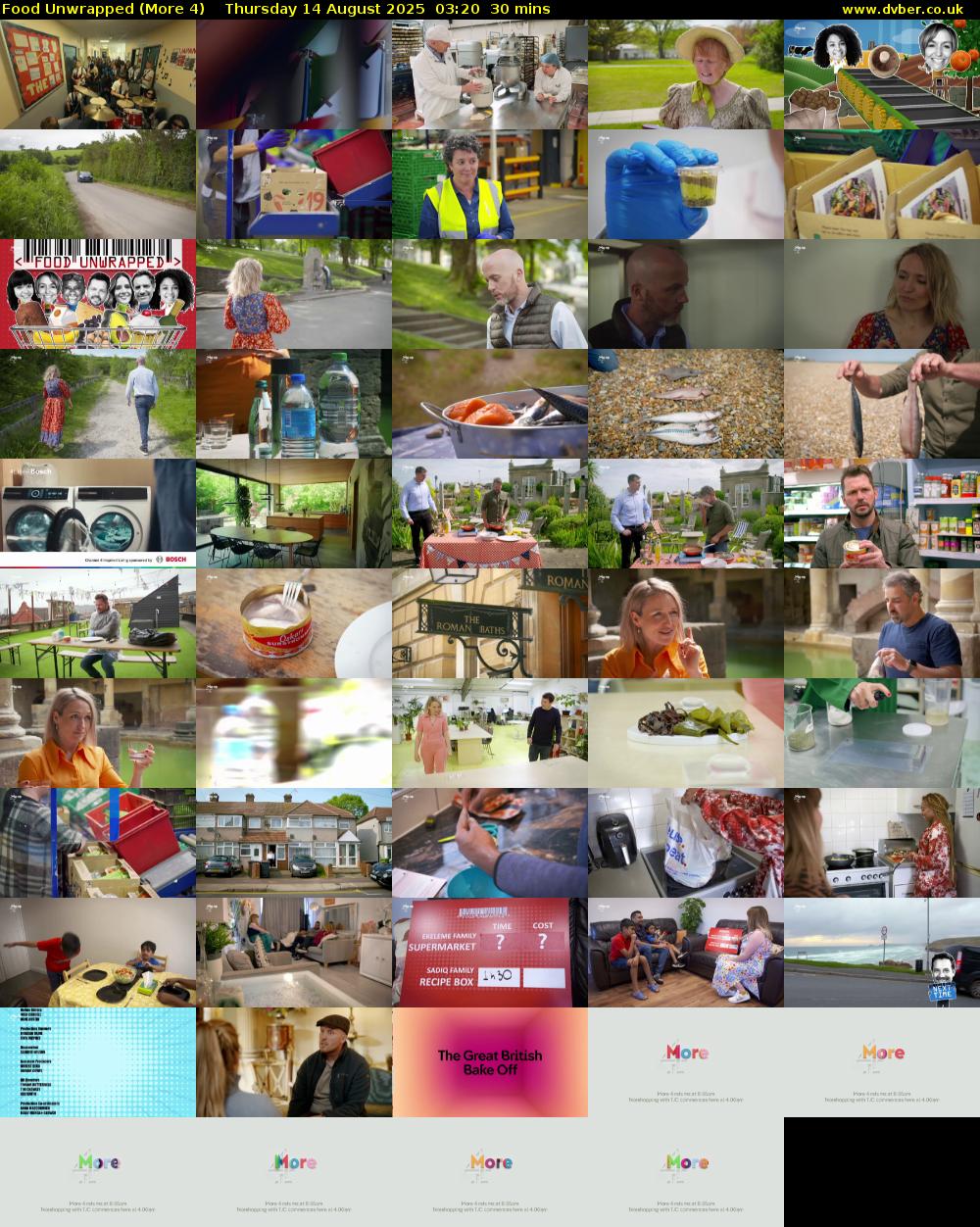 Food Unwrapped (More 4) Thursday 14 August 2025 03:20 - 03:50