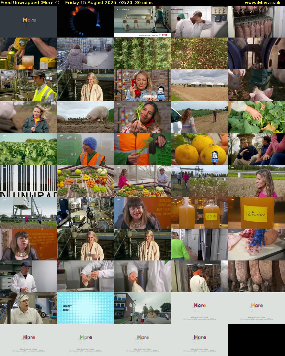 Food Unwrapped (More 4) Friday 15 August 2025 03:20 - 03:50