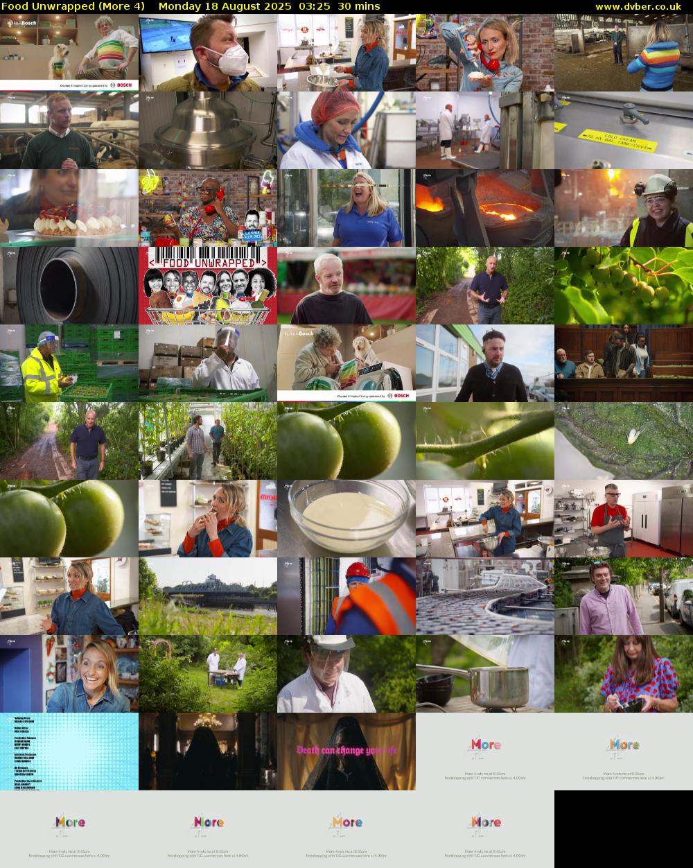 Food Unwrapped (More 4) Monday 18 August 2025 03:25 - 03:55