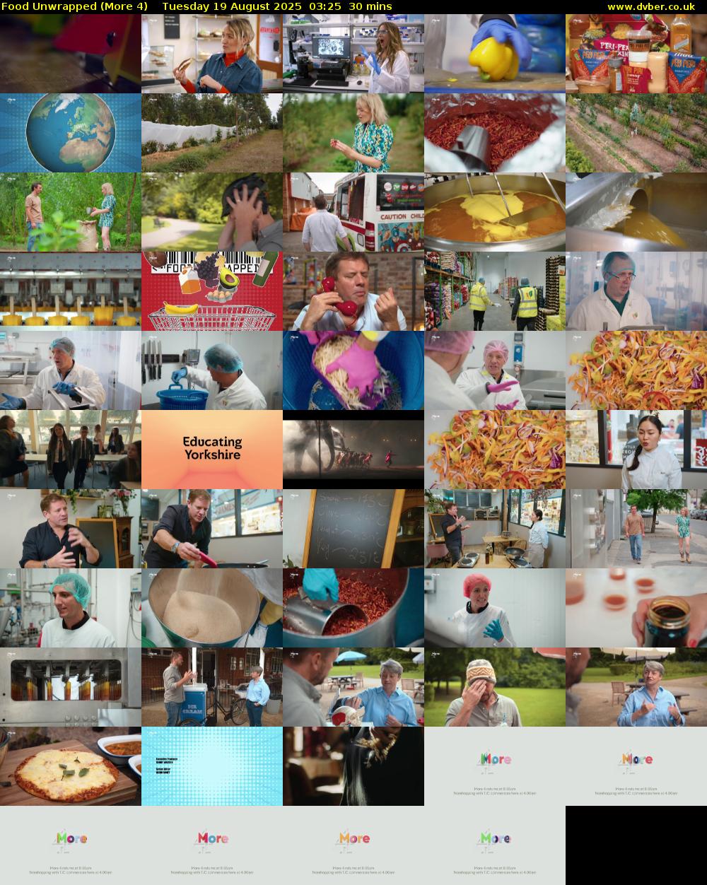 Food Unwrapped (More 4) Tuesday 19 August 2025 03:25 - 03:55