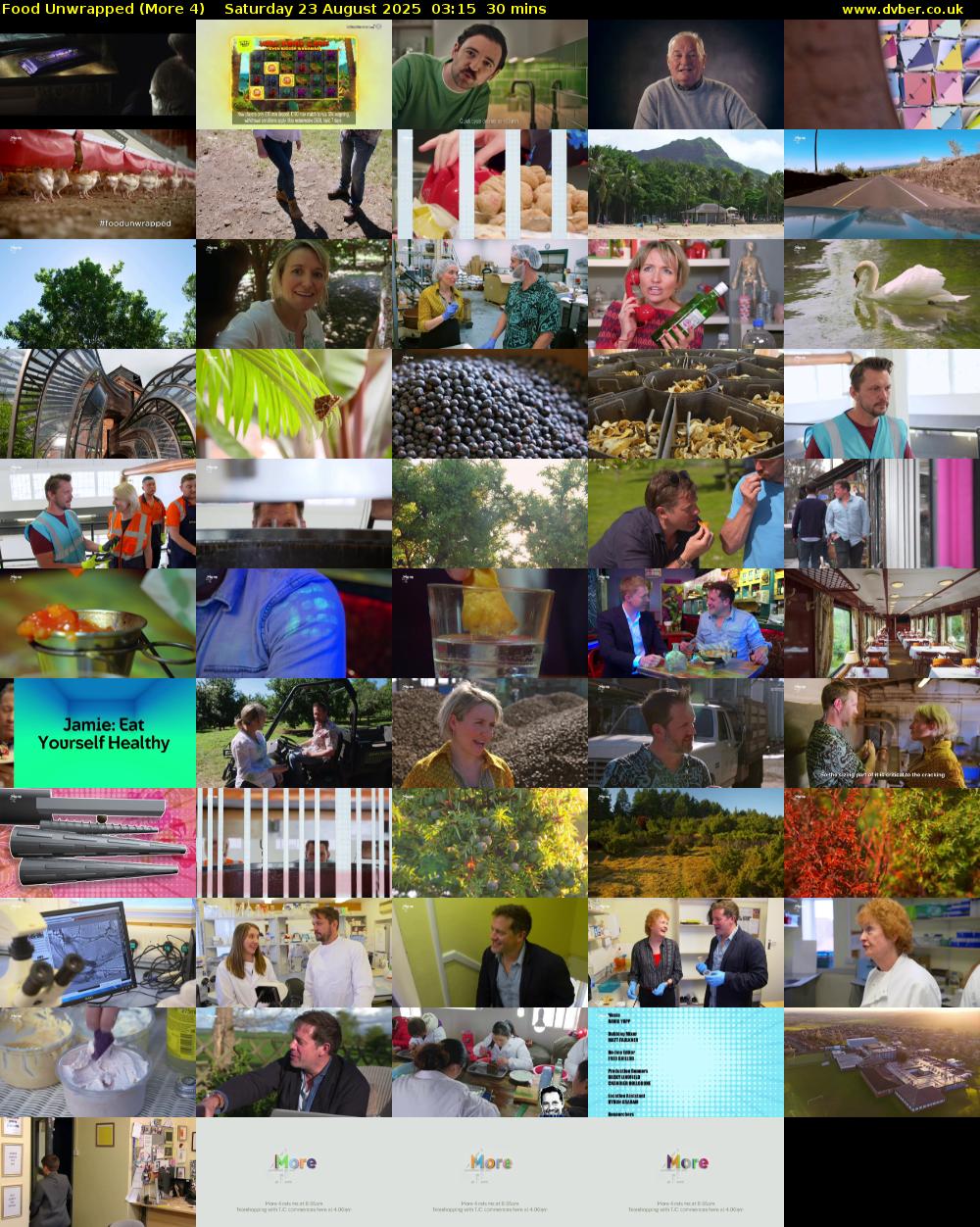 Food Unwrapped (More 4) Saturday 23 August 2025 03:15 - 03:45