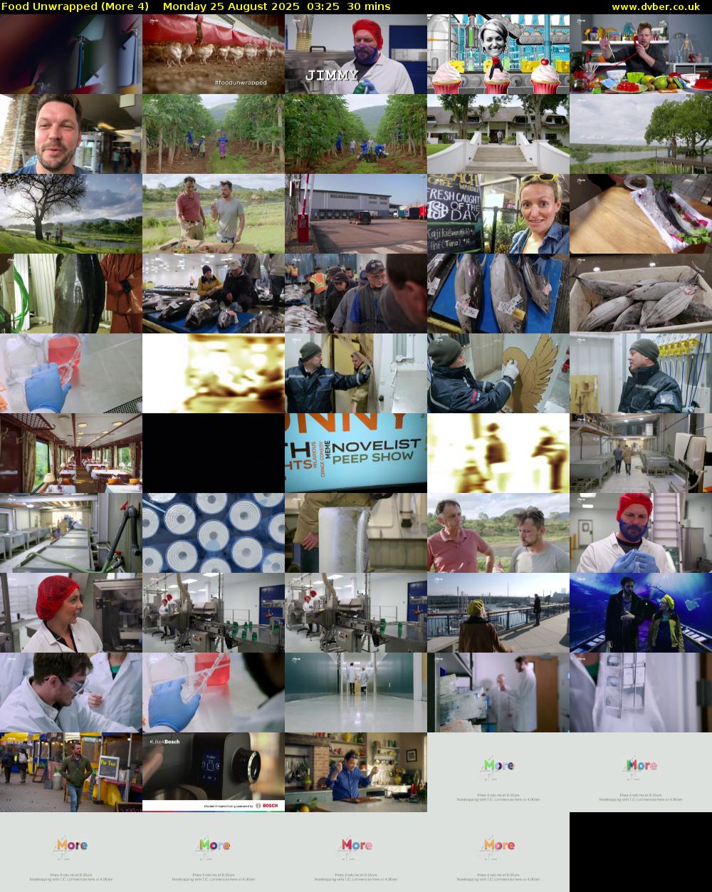 Food Unwrapped (More 4) Monday 25 August 2025 03:25 - 03:55