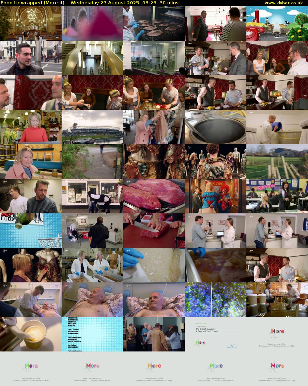 Food Unwrapped (More 4) Wednesday 27 August 2025 03:25 - 03:55