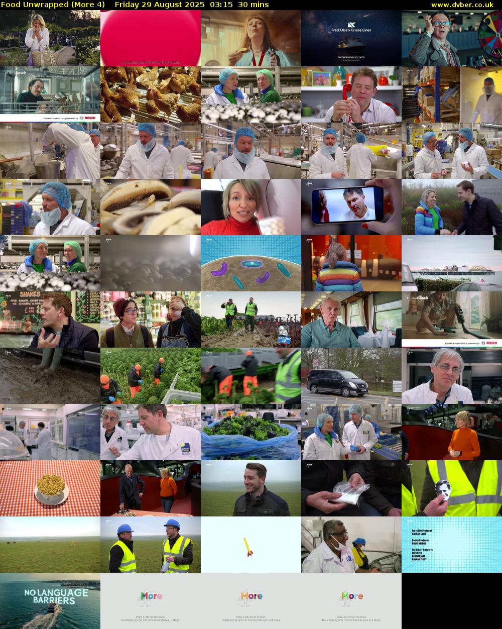 Food Unwrapped (More 4) Friday 29 August 2025 03:15 - 03:45