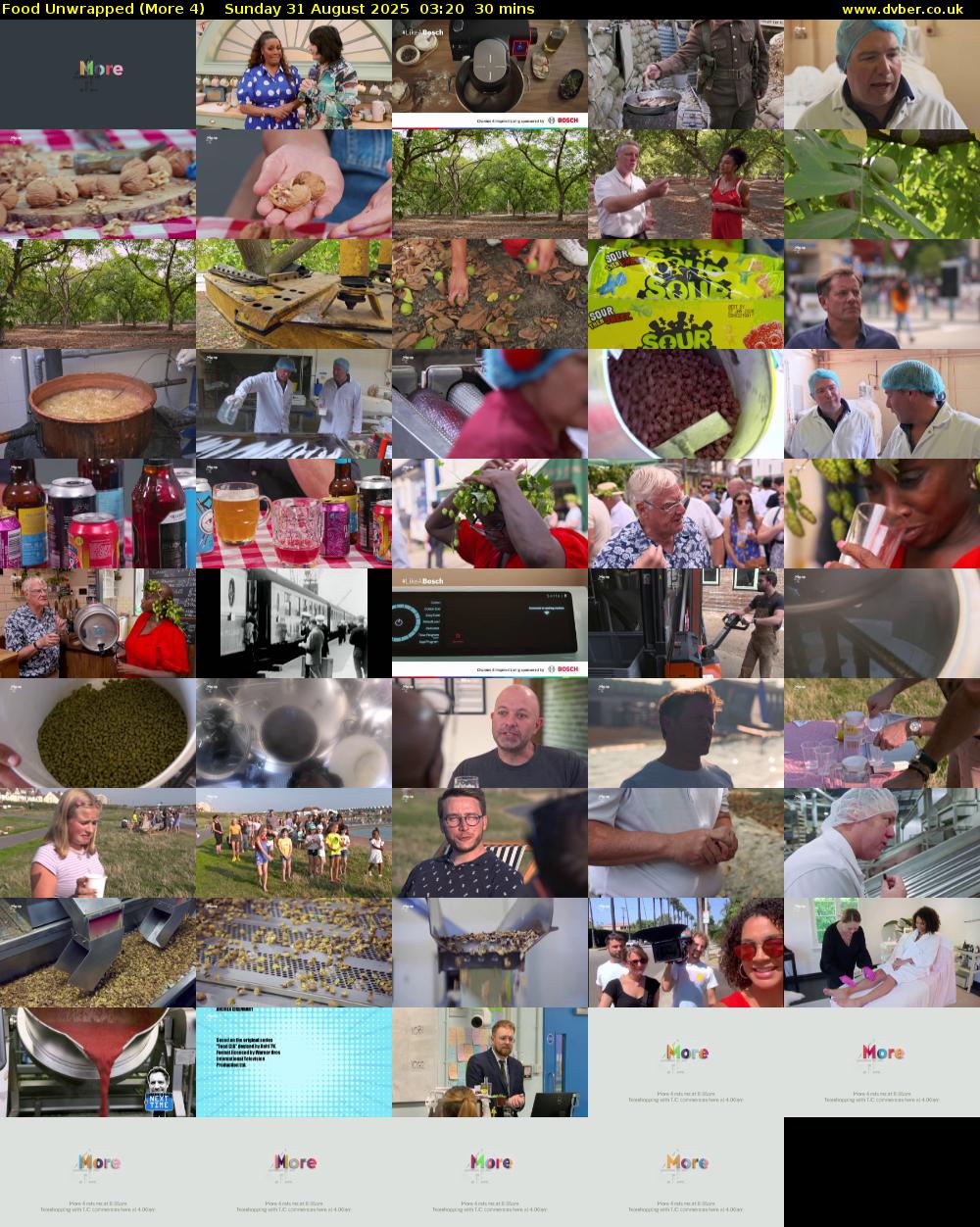 Food Unwrapped (More 4) Sunday 31 August 2025 03:20 - 03:50