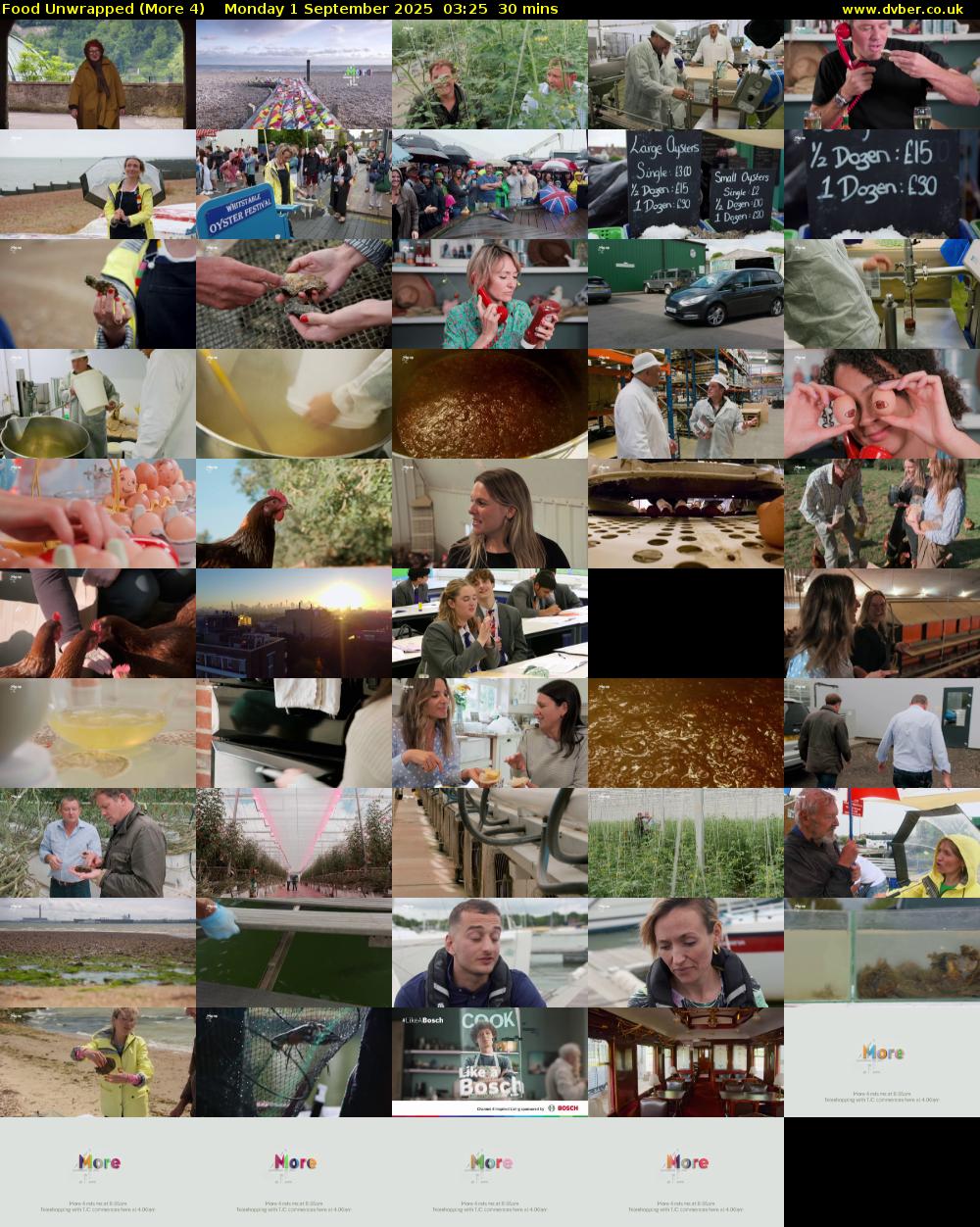 Food Unwrapped (More 4) Monday 1 September 2025 03:25 - 03:55
