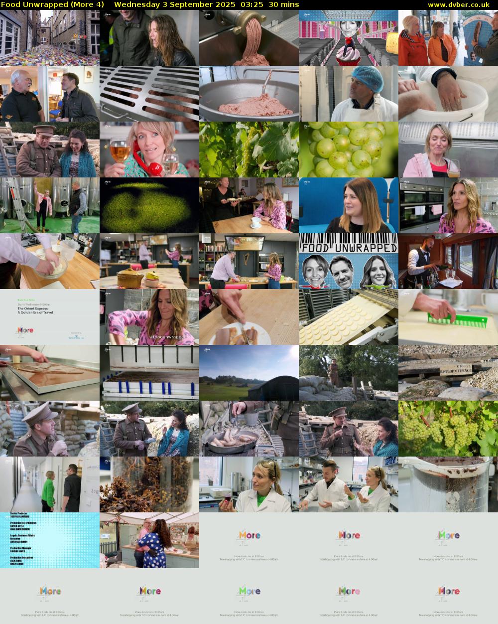 Food Unwrapped (More 4) Wednesday 3 September 2025 03:25 - 03:55