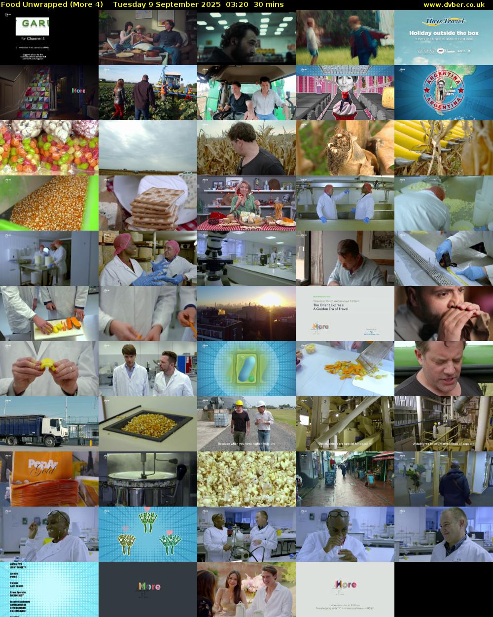 Food Unwrapped (More 4) Tuesday 9 September 2025 03:20 - 03:50