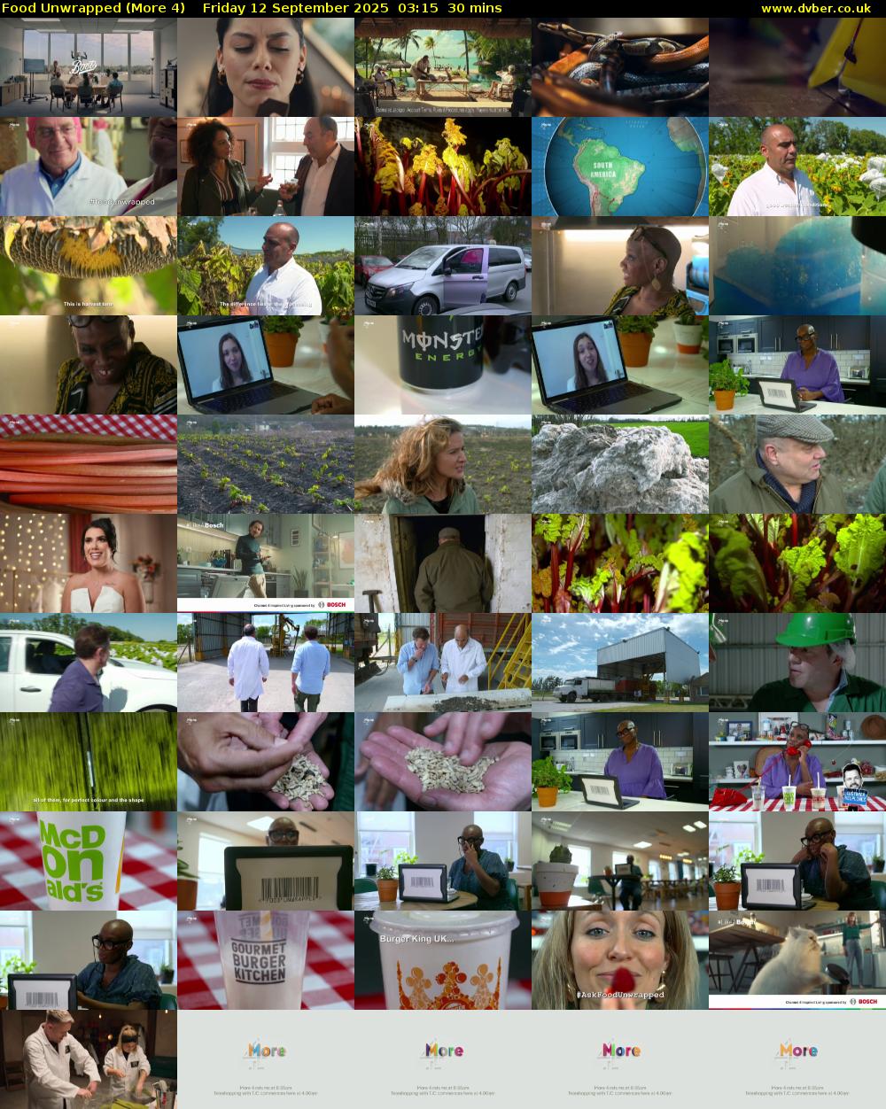 Food Unwrapped (More 4) Friday 12 September 2025 03:15 - 03:45