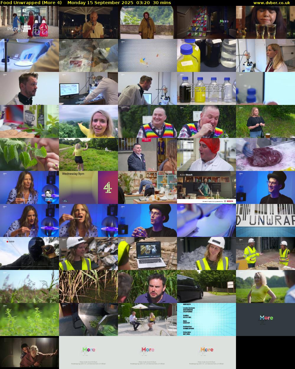 Food Unwrapped (More 4) Monday 15 September 2025 03:20 - 03:50