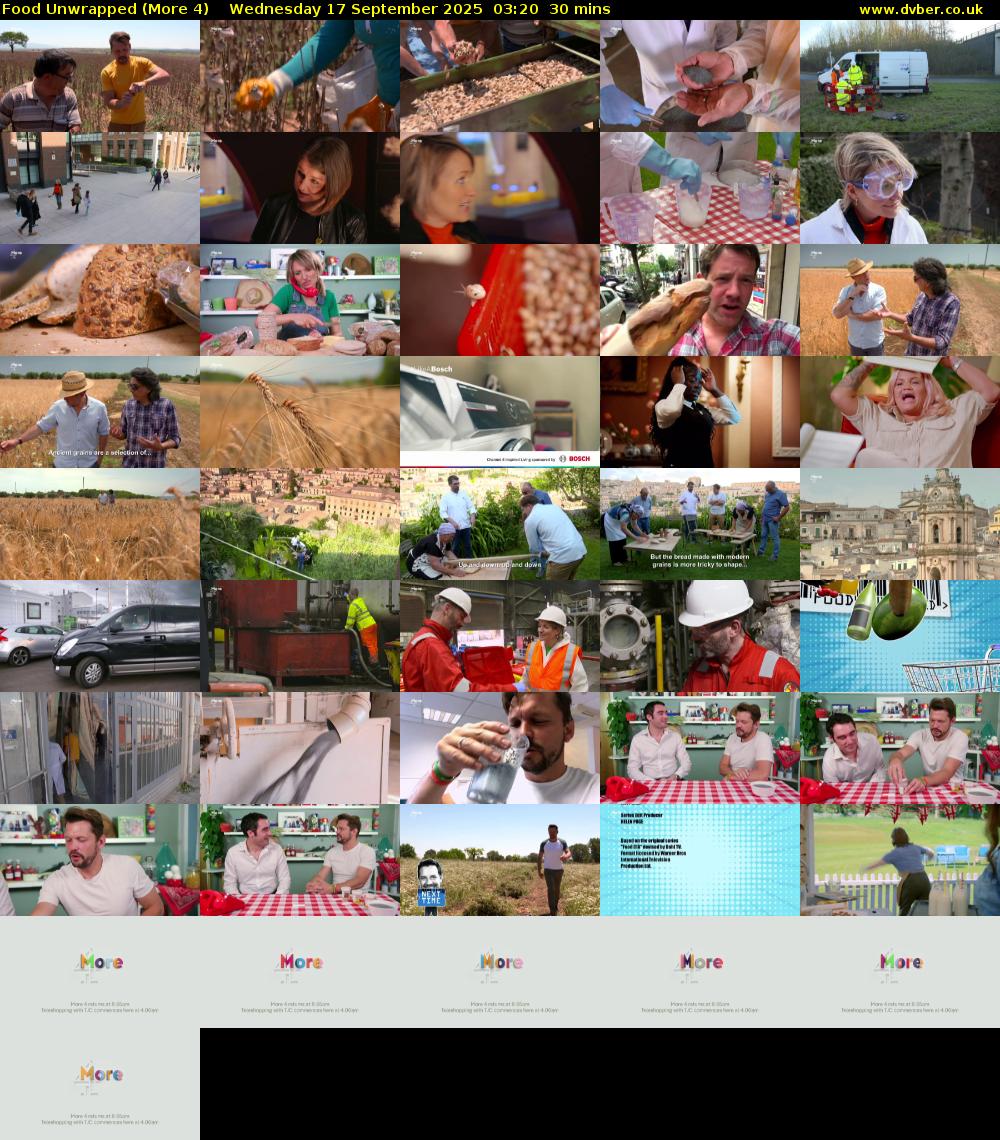 Food Unwrapped (More 4) Wednesday 17 September 2025 03:20 - 03:50