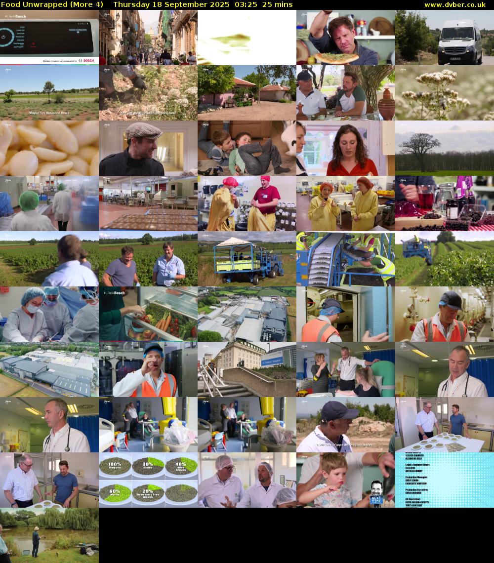 Food Unwrapped (More 4) Thursday 18 September 2025 03:25 - 03:50