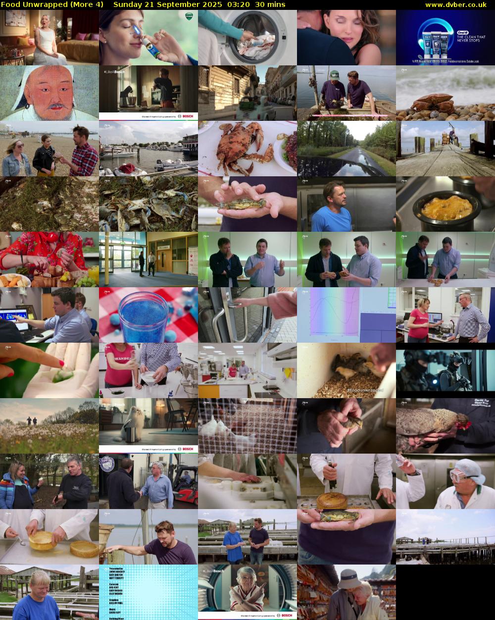 Food Unwrapped (More 4) Sunday 21 September 2025 03:20 - 03:50
