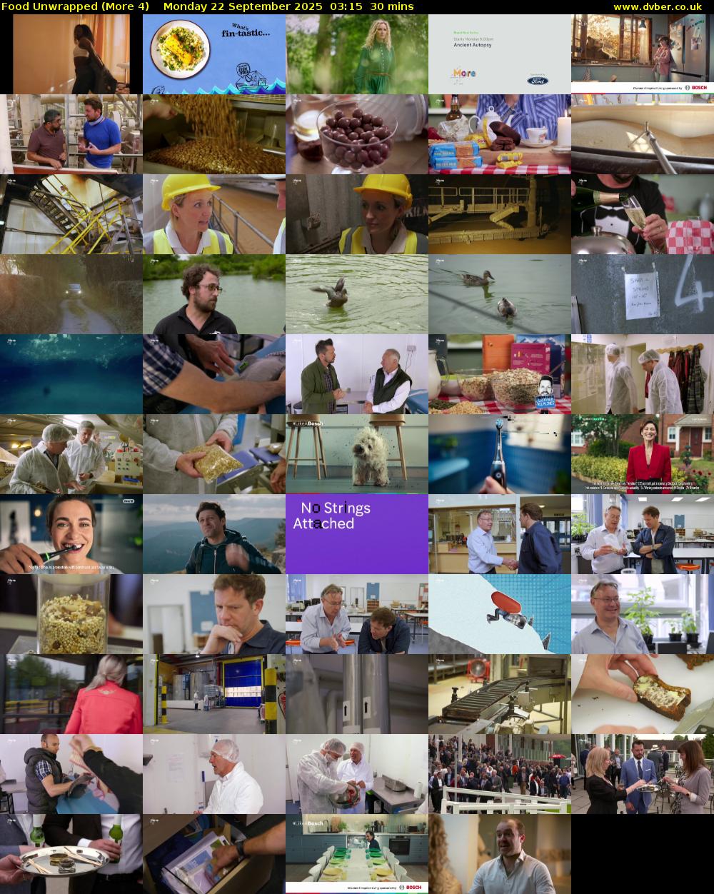 Food Unwrapped (More 4) Monday 22 September 2025 03:15 - 03:45