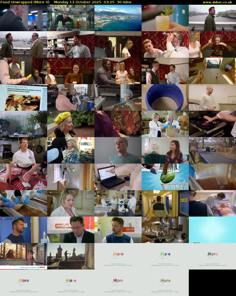 Food Unwrapped (More 4) Monday 13 October 2025 03:25 - 03:55