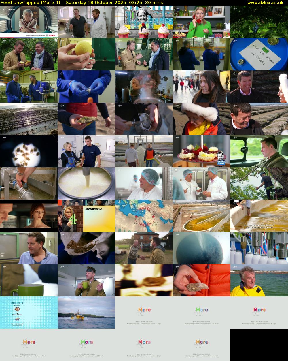 Food Unwrapped (More 4) Saturday 18 October 2025 03:25 - 03:55