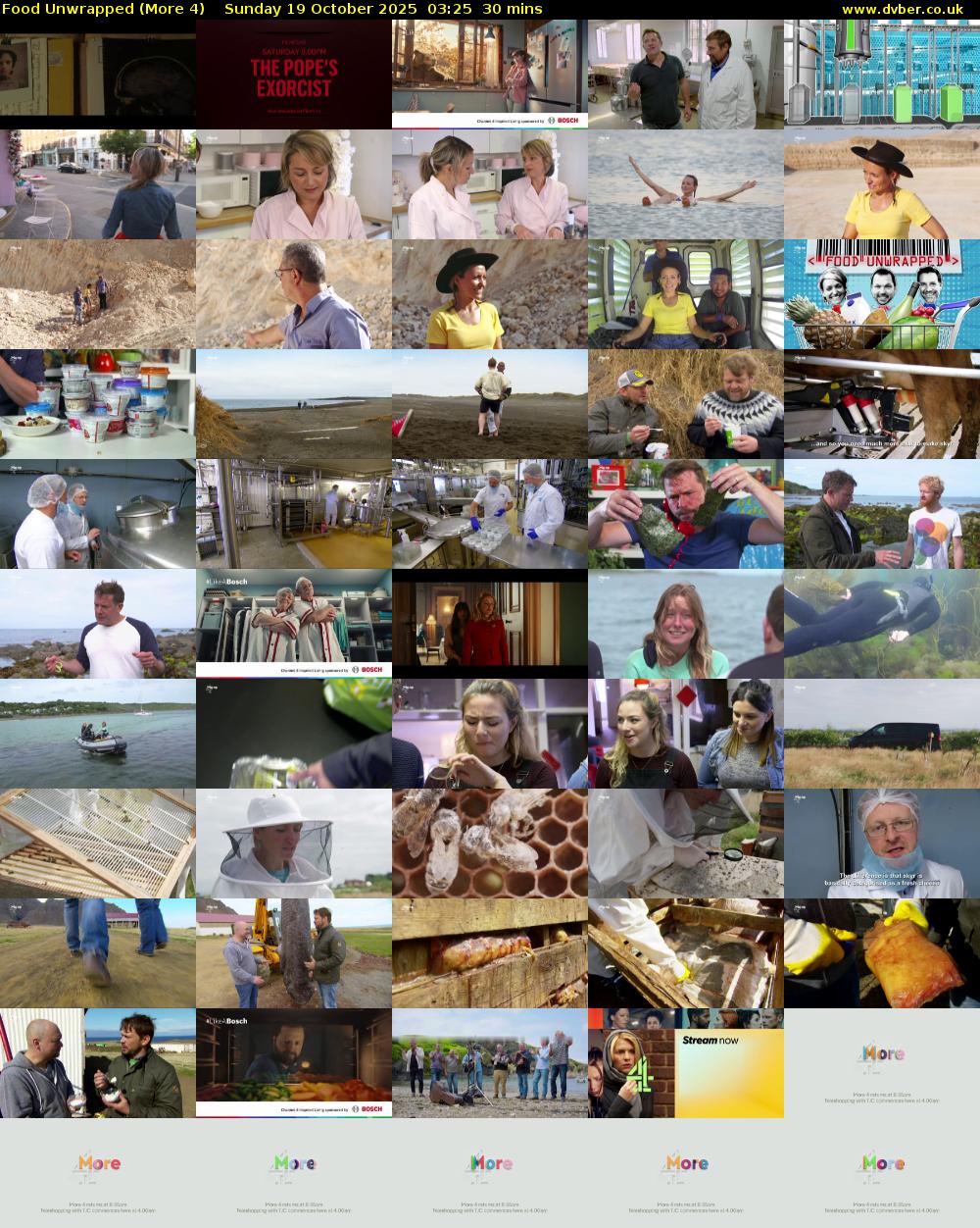 Food Unwrapped (More 4) Sunday 19 October 2025 03:25 - 03:55