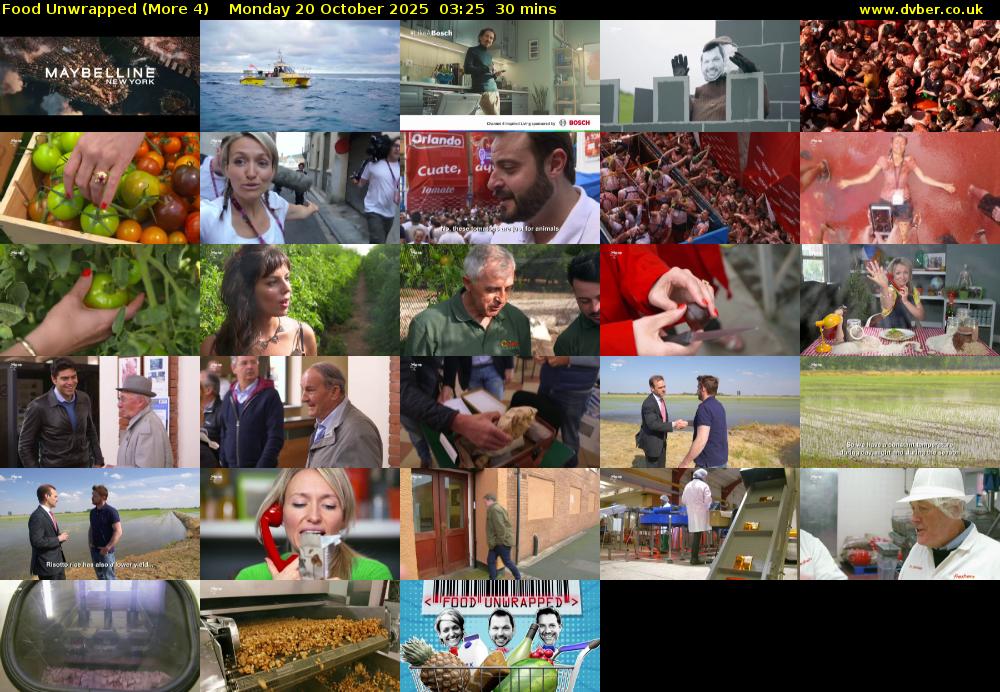 Food Unwrapped (More 4) Monday 20 October 2025 03:25 - 03:55