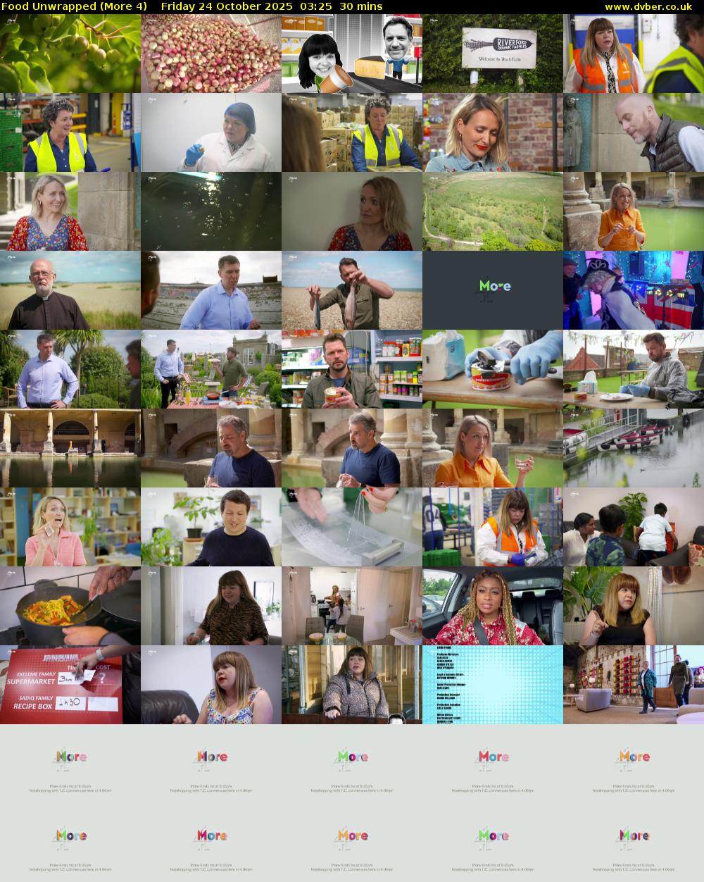 Food Unwrapped (More 4) Friday 24 October 2025 03:25 - 03:55