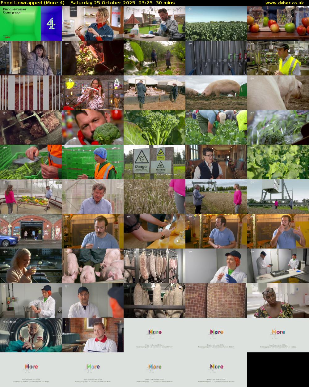 Food Unwrapped (More 4) Saturday 25 October 2025 03:25 - 03:55