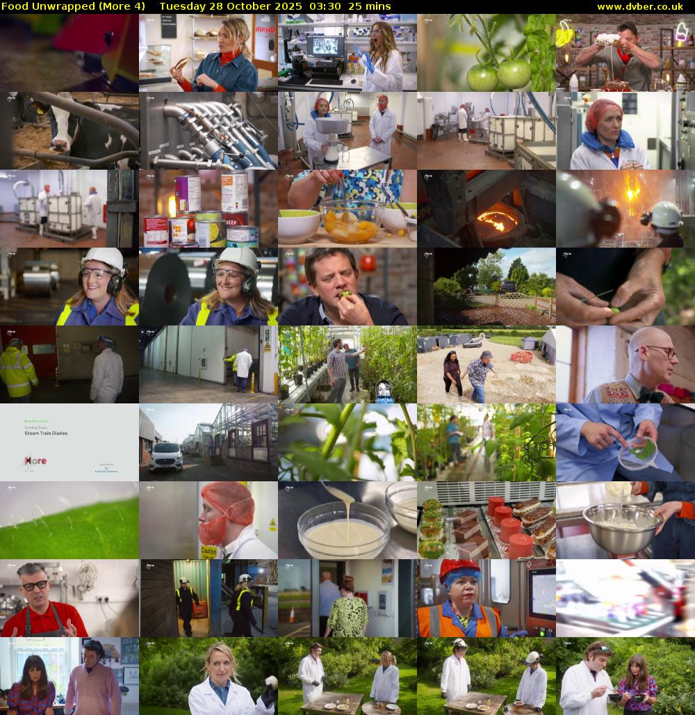 Food Unwrapped (More 4) Tuesday 28 October 2025 03:30 - 03:55