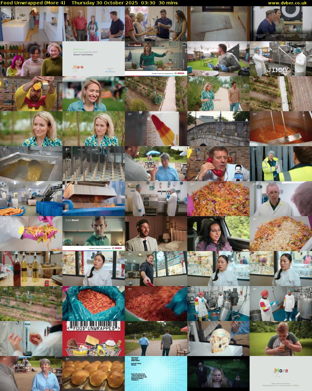Food Unwrapped (More 4) Thursday 30 October 2025 03:30 - 04:00