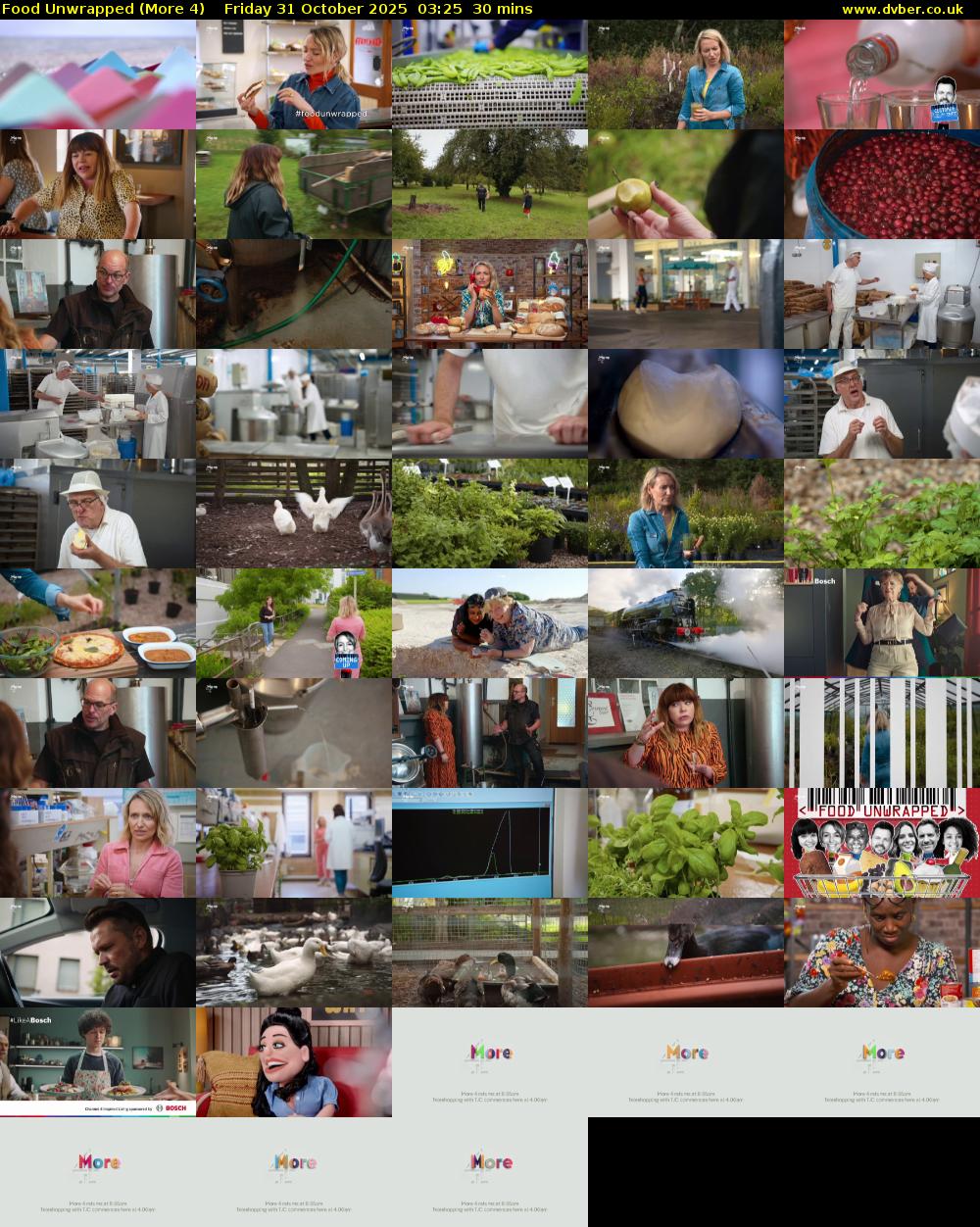Food Unwrapped (More 4) Friday 31 October 2025 03:25 - 03:55