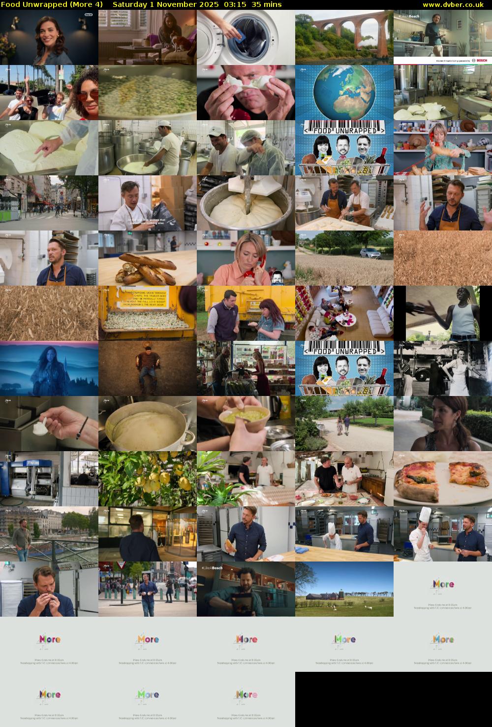 Food Unwrapped (More 4) Saturday 1 November 2025 03:15 - 03:50