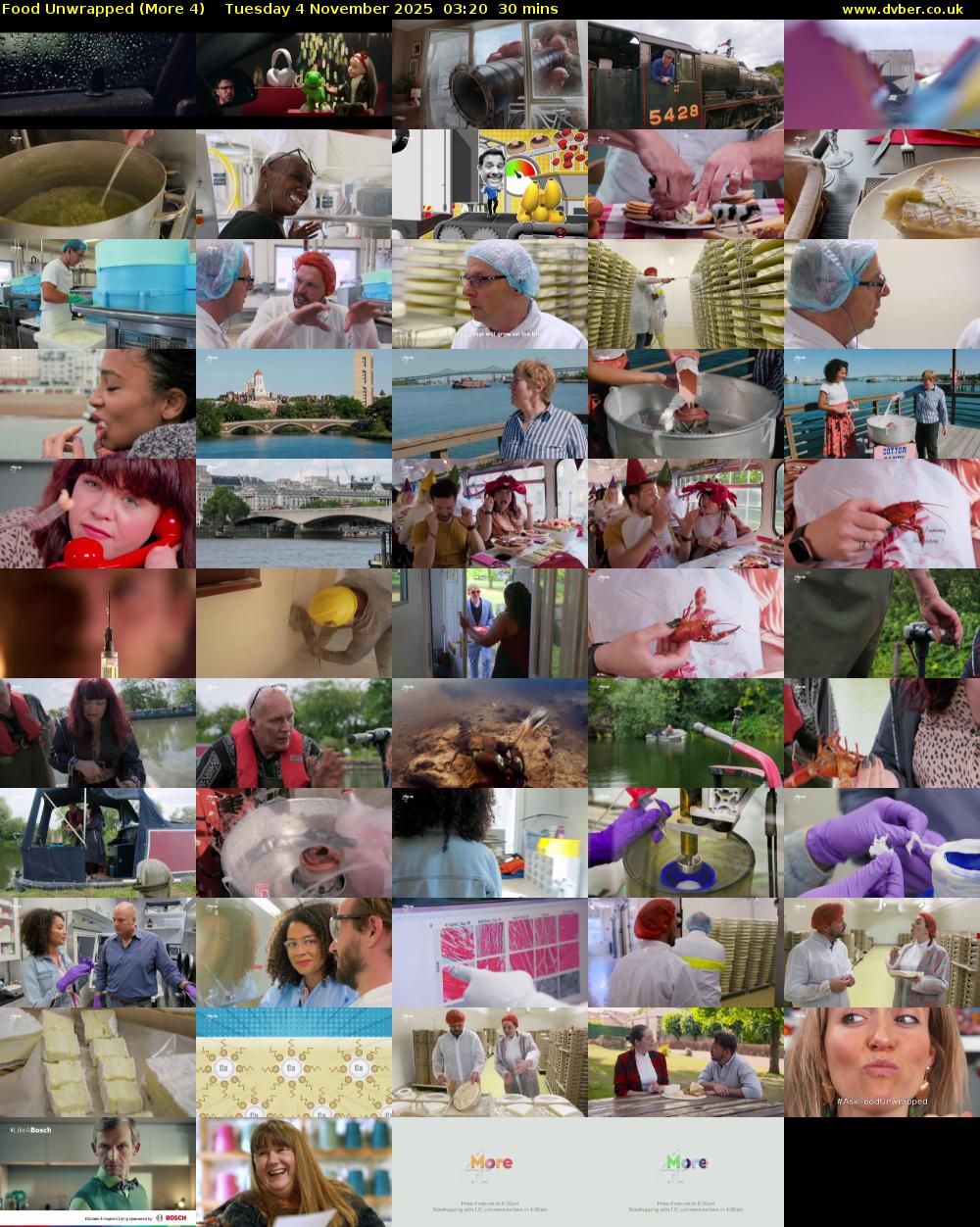 Food Unwrapped (More 4) Tuesday 4 November 2025 03:20 - 03:50