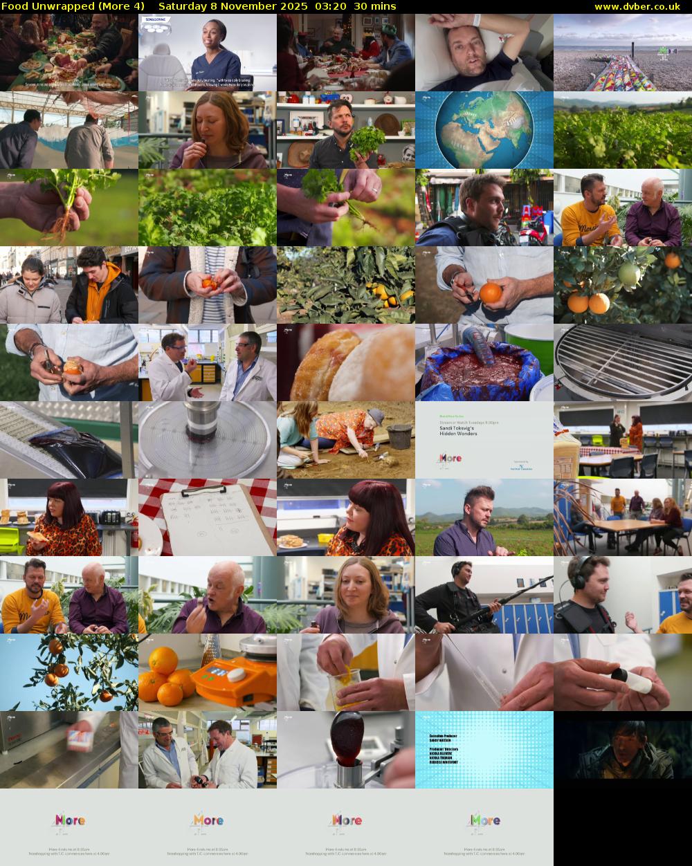 Food Unwrapped (More 4) Saturday 8 November 2025 03:20 - 03:50
