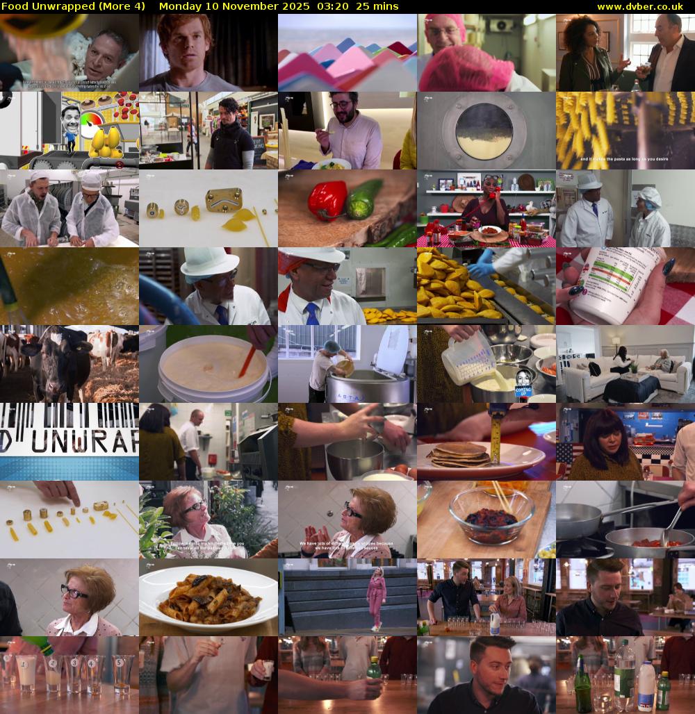Food Unwrapped (More 4) Monday 10 November 2025 03:20 - 03:45