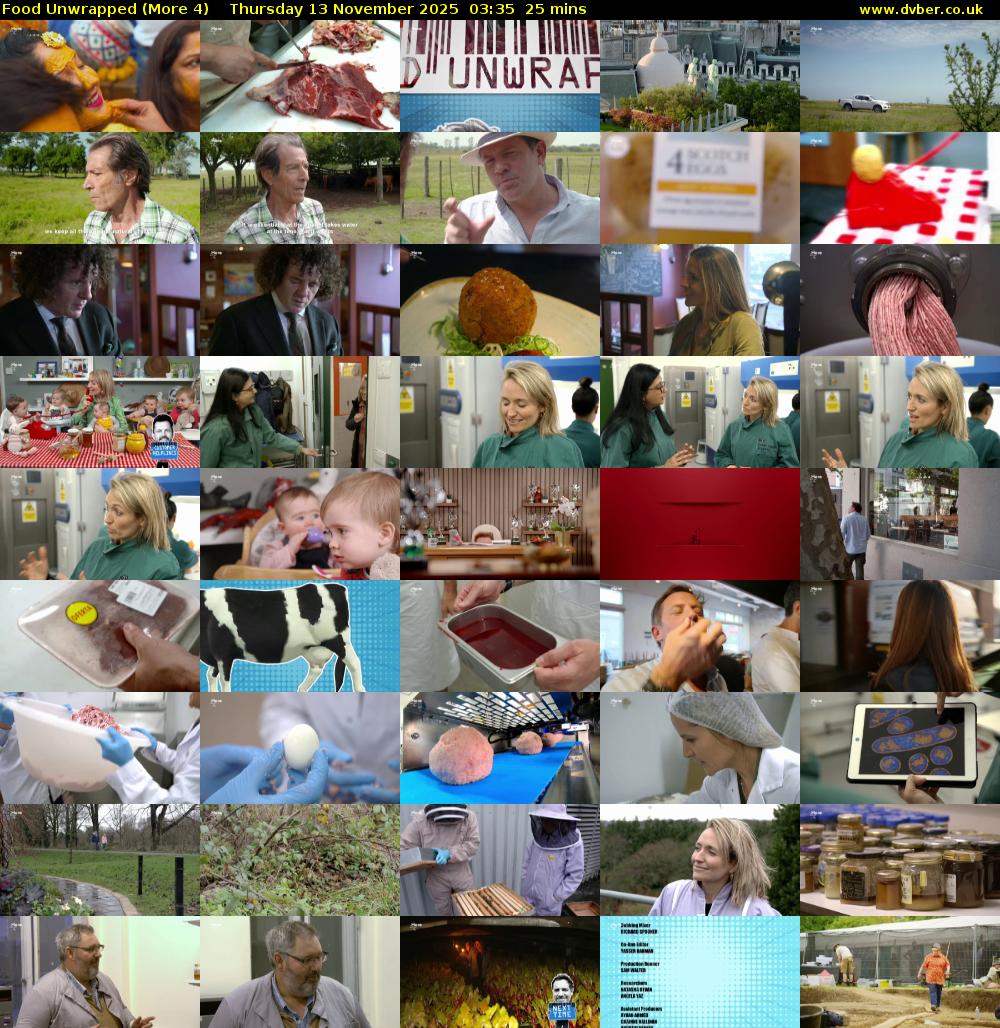 Food Unwrapped (More 4) Thursday 13 November 2025 03:35 - 04:00