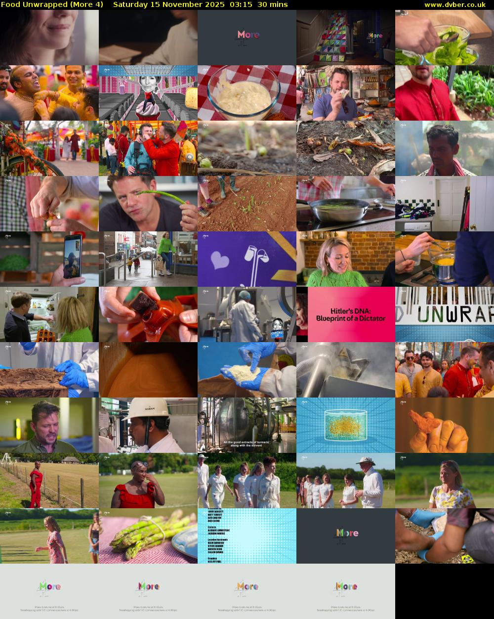 Food Unwrapped (More 4) Saturday 15 November 2025 03:15 - 03:45