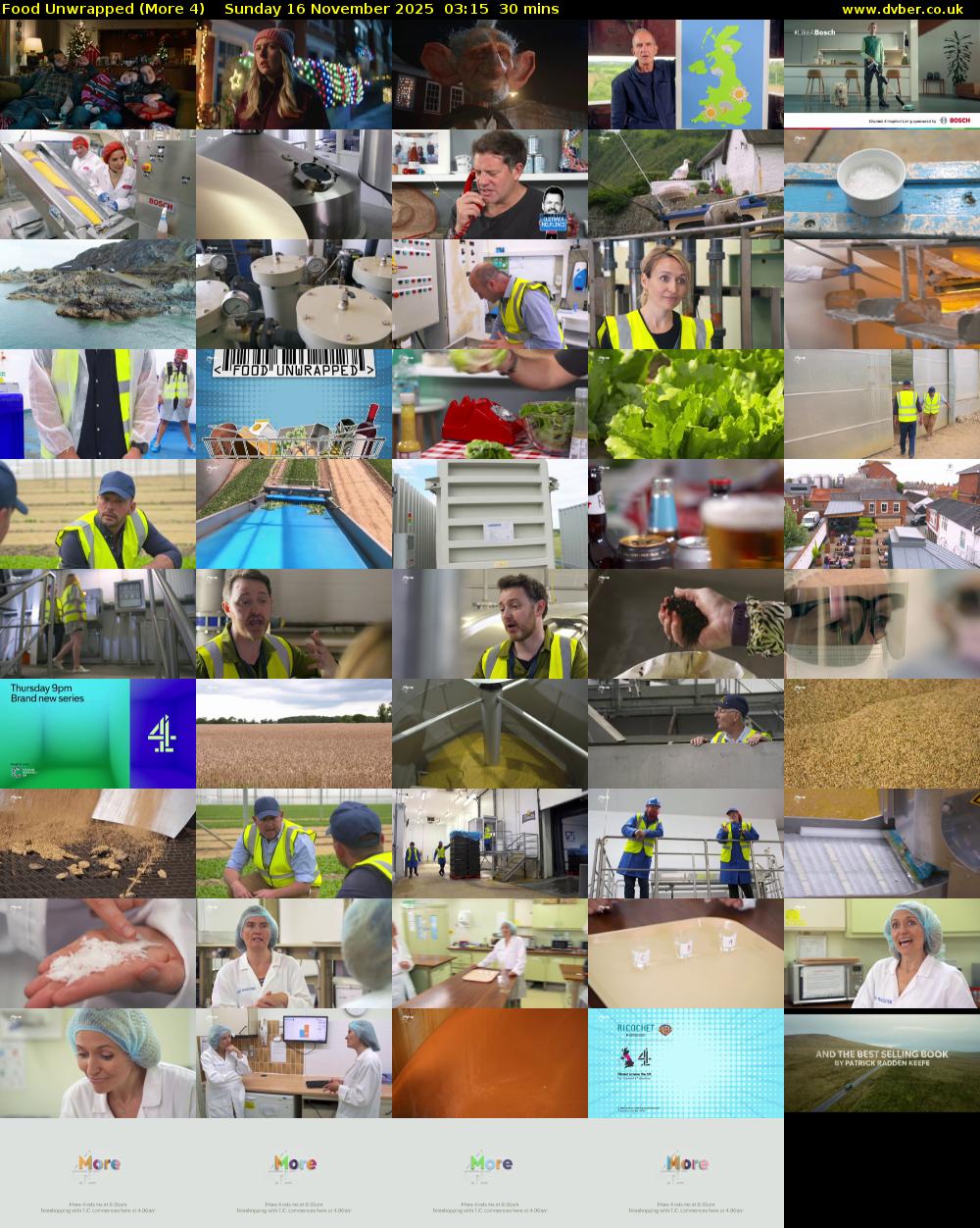 Food Unwrapped (More 4) Sunday 16 November 2025 03:15 - 03:45