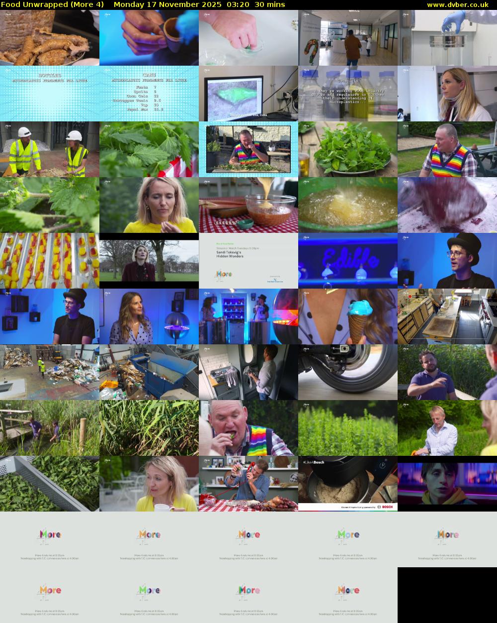 Food Unwrapped (More 4) Monday 17 November 2025 03:20 - 03:50