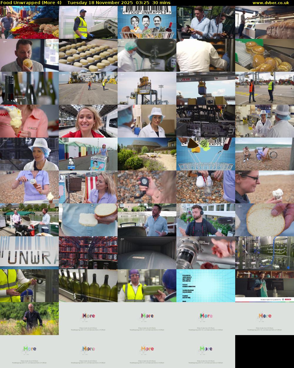 Food Unwrapped (More 4) Tuesday 18 November 2025 03:25 - 03:55