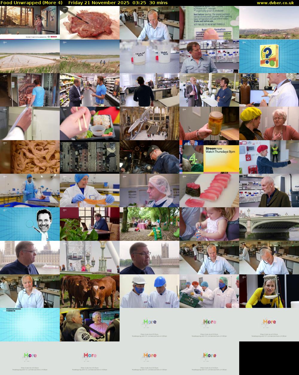 Food Unwrapped (More 4) Friday 21 November 2025 03:25 - 03:55