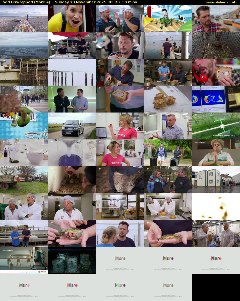 Food Unwrapped (More 4) Sunday 23 November 2025 03:20 - 03:50
