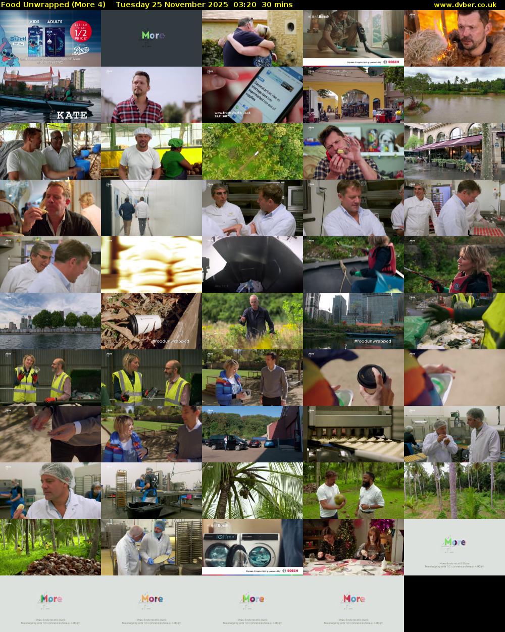 Food Unwrapped (More 4) Tuesday 25 November 2025 03:20 - 03:50